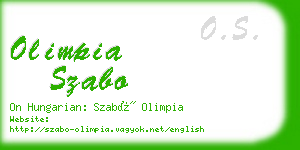 olimpia szabo business card